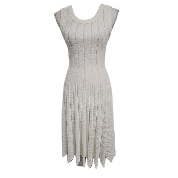 Hale Bob Dresses & Skirts - Hale‎ Bob Fit and Flare Midi Sleeveless Dress Stretch Off White Women’s Size XS